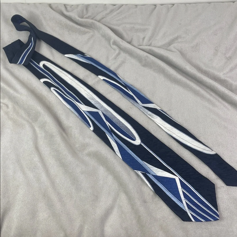 Vintage Mark Mathieu Collection Midcentury Modern Silk Tie Extra Long